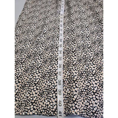 By Together Floral Midi Dress Black White Orange Tie Back L4543 Small - Thumbnail 10