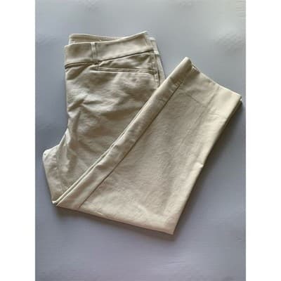LOFT Women's Beige Dress Pants Size 10 Straight Leg Workwear - Thumbnail 7