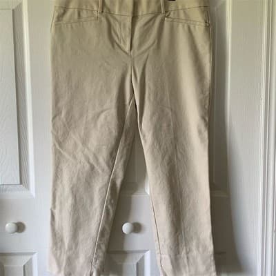 LOFT Women's Beige Dress Pants Size 10 Straight Leg Workwear - Image 1