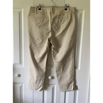 LOFT Women's Beige Dress Pants Size 10 Straight Leg Workwear - Thumbnail 2