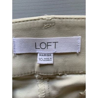 LOFT Women's Beige Dress Pants Size 10 Straight Leg Workwear - Thumbnail 8