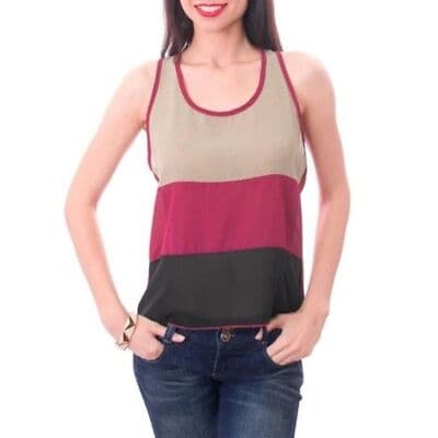 Women Shasa Multi Color Front Panel Top - Thumbnail 5