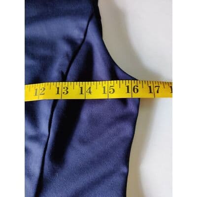 White House Black Market Lined Belted Sleeveless Zipper Top Navy Blue Size 4 - Thumbnail 7