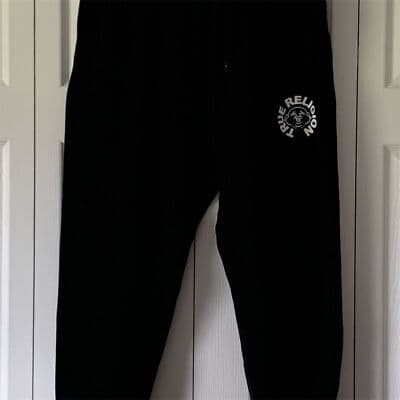 True Religion Unisex Jogger Pants Black Logo Detail Size M Casual Wear - Image 1