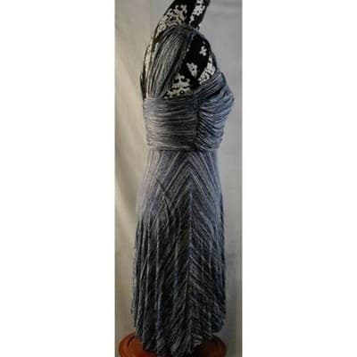 Plenty by Tracy Reese Blue Dreamy Drape Dress Shirred Shoulder womens Blue Sz S - Thumbnail 4