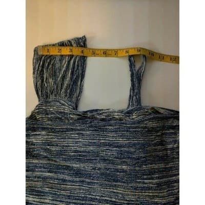 Plenty by Tracy Reese Blue Dreamy Drape Dress Shirred Shoulder womens Blue Sz S - Thumbnail 9