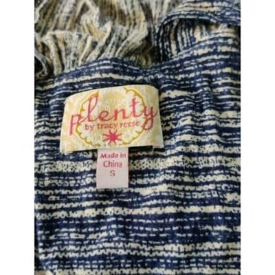 Plenty by Tracy Reese Blue Dreamy Drape Dress Shirred Shoulder womens Blue Sz S - Thumbnail 6