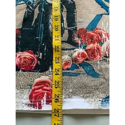 Godspeed Men's Long Sleeve T-Shirt Skeleton Motorcycle Graphic White S - Thumbnail 7