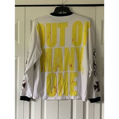 Godspeed Men's Long Sleeve T-Shirt Skeleton Motorcycle Graphic White S - Thumbnail 4