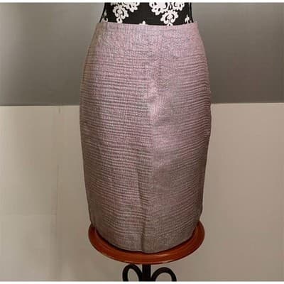 VTG. Dana Buchman Women's Metallic Pencil Skirt Size 4 Knee Length Formal - Image 1