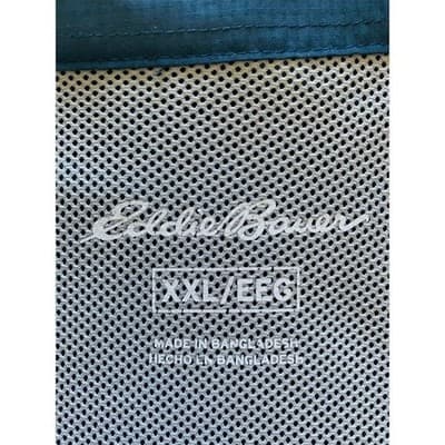 Eddie Bauer Men's 2XL Teal Vented Short Sleeve Button-Up Shirt - Thumbnail 3