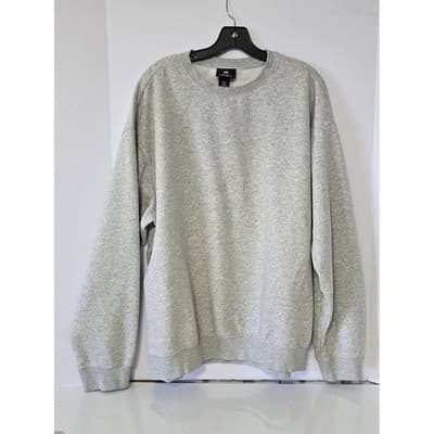 H&M Relaxed Fit Gray Sweatshirt Pullover Crewneck XL Men Women - Thumbnail 9