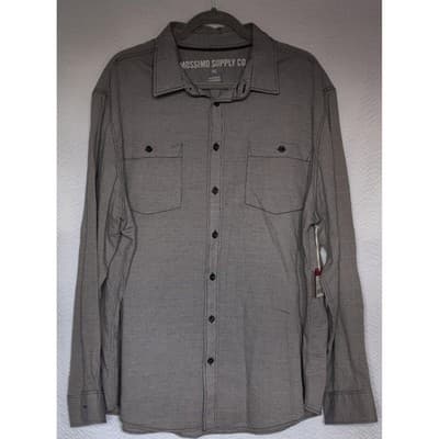 Mossimo Supply Co Button Down Shirt Mens XXL Blue Color Pocket Casual - Thumbnail 5
