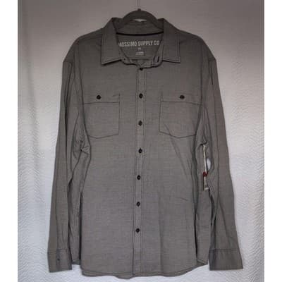 Mossimo Supply Co Button Down Shirt Mens XXL Blue Color Pocket Casual - Image 1