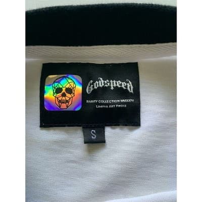 Godspeed Men's Long Sleeve T-Shirt Skeleton Motorcycle Graphic White S - Thumbnail 9