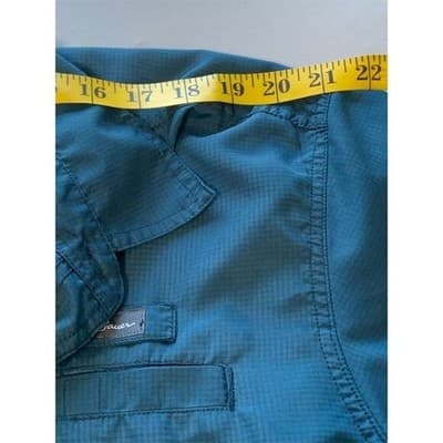 Eddie Bauer Men's 2XL Teal Vented Short Sleeve Button-Up Shirt - Thumbnail 11