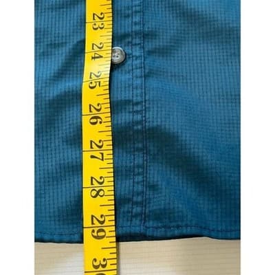 Eddie Bauer Men's 2XL Teal Vented Short Sleeve Button-Up Shirt - Thumbnail 9