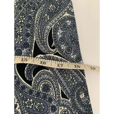 Spencer Jeremy Black Blue White Paisley Mid Rise Stretch Capri Pants Size 12 - Thumbnail 8
