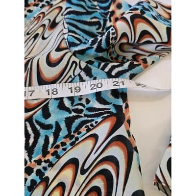 Donna Gray Women's Long Sleeve Button Up Blouse Top Multi Print Size L - Thumbnail 8