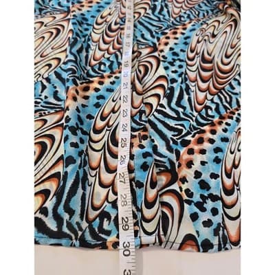 Donna Gray Women's Long Sleeve Button Up Blouse Top Multi Print Size L - Thumbnail 10