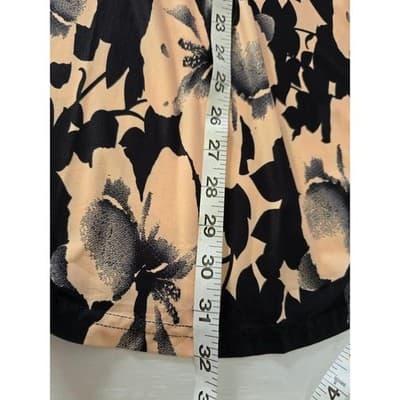 BaiShengGT Women's 2XL Long Sleeve V Neck Abstract Floral Print Tunic Top - Thumbnail 9