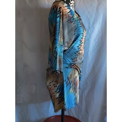 TOUCH EXPRESS Abstract Print Dolman Sleeve Cowl Neck Top Womens XL - Thumbnail 6