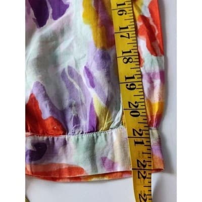 Summer Oasis Longline Long Sleeve Button Shirt Blouse Top Womens Size Medium - Thumbnail 9