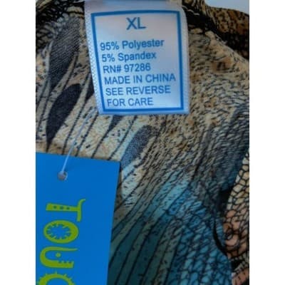 TOUCH EXPRESS Abstract Print Dolman Sleeve Cowl Neck Top Womens XL - Thumbnail 5