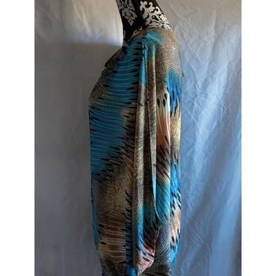 TOUCH EXPRESS Abstract Print Dolman Sleeve Cowl Neck Top Womens XL - Thumbnail 11