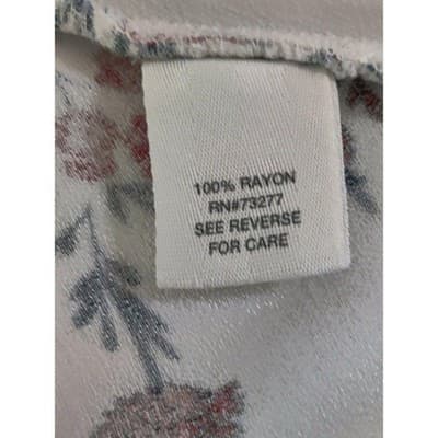 Mudd Womens Floral Quarter 3/4 Sleeve Dress Tie V-Neck White Size Small - Thumbnail 9