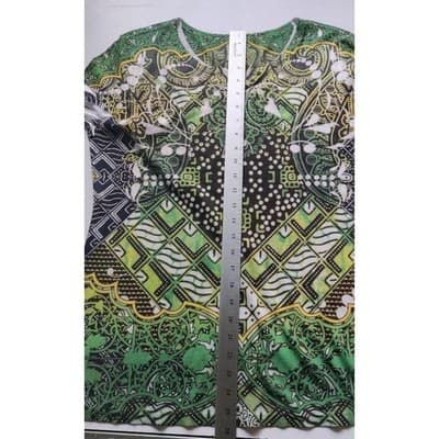 Style & Co Large Women's Multicolor 100% Polyester V-Neck 3/4 Sleeve Casual Top - Thumbnail 8