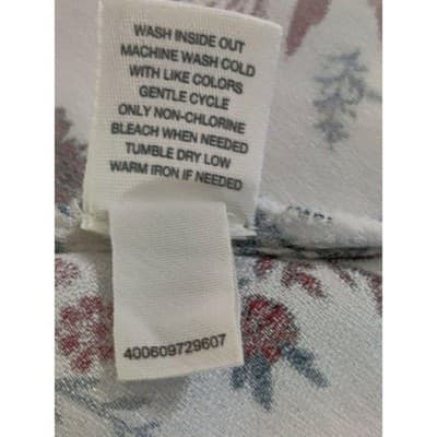 Mudd Womens Floral Quarter 3/4 Sleeve Dress Tie V-Neck White Size Small - Thumbnail 10