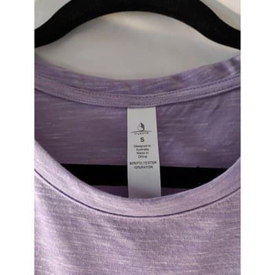 Icyzone Womens Short Sleeve Athletic T-Shirt Round Neck Purple Size Small - Thumbnail 4