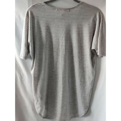 NWT Rebellious One Womens Stripes Short Sleeve V-Neck Top Blue Pink Size Small - Thumbnail 4