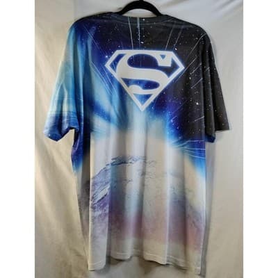 Superman All Over Print T Shirt 2XL DC Comics Graphic Tee - Thumbnail 3