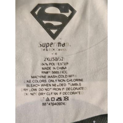Superman All Over Print T Shirt 2XL DC Comics Graphic Tee - Thumbnail 4