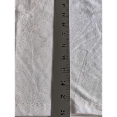 St John's Bay Womens V-Neck T-Shirt Short Sleeve Navy/White Start Print 2XL - Thumbnail 8