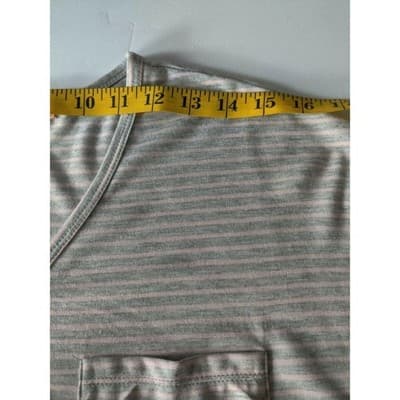 NWT Rebellious One Womens Stripes Short Sleeve V-Neck Top Blue Pink Size Small - Thumbnail 5