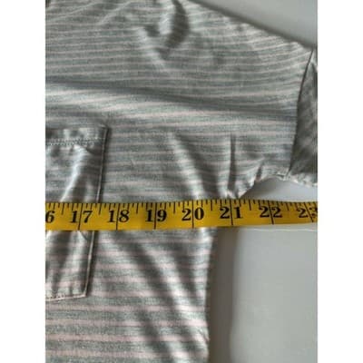 NWT Rebellious One Womens Stripes Short Sleeve V-Neck Top Blue Pink Size Small - Thumbnail 6