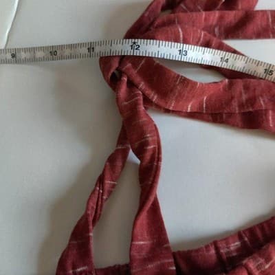 NWT A.N.A Tie Cold Shoulder Ruffle Top Blouse A New Approach Red Womens Size L - Thumbnail 4