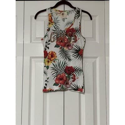 Guess Women's Multicolor Floral Sequin Tank Tops Set of 2 Sleeveless Casual S - Thumbnail 13