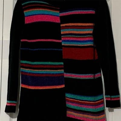 Sag Harbor Women's Petite M Multicolor Striped Pullover Sweater Vintage - Image 1