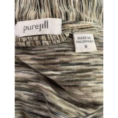 PureJill Women's Brown Open Front Cardigan Sweater Size M Long Sleeve - Thumbnail 6