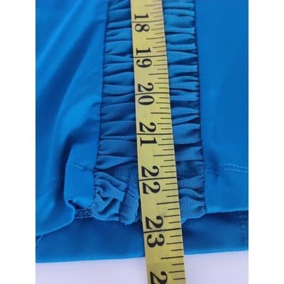 Title Nine Women's Full Zip Teal Cap Sleeve Top Size M - Thumbnail 6