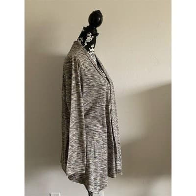 PureJill Women's Brown Open Front Cardigan Sweater Size M Long Sleeve - Thumbnail 3