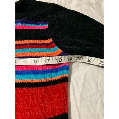 Sag Harbor Women's Petite M Multicolor Striped Pullover Sweater Vintage - Thumbnail 4