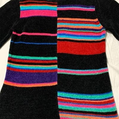 Sag Harbor Women's Petite M Multicolor Striped Pullover Sweater Vintage - Thumbnail 7