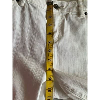 Liz Claiborne Women's White Cropped Pants Size 12P Casual - Thumbnail 6