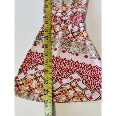 Tacera Women's Multicolor Medallion Print Long Bell Sleeve Shift Dress Size PL - Thumbnail 5