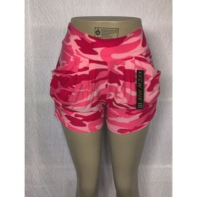 S/M Size Womens Buttery Soft Camouflage Harem Shorts - Thumbnail 6